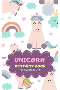 Unicorn Activity Book for Kids Ages 4-8 Stocking Stuffers Pocket Edition