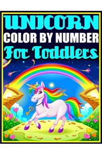 Unicorn Color By Number For Toddlers