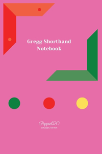 Gregg Shorthand Notebook - Pink Cover -124 pages-6x9-Inches