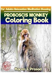PROBOSCIS MONKEY Coloring book for Adults Relaxation Meditation Blessing