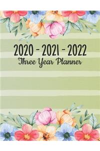 2020 - 2021 - 2022 Three Year Planner