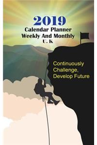 2019 Calendar Planner Weekly and Monthly U.K