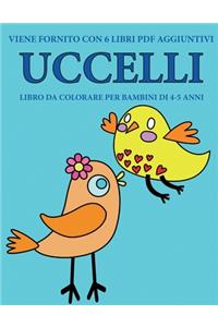 Libro da colorare per bambini di 4-5 anni (Uccelli)