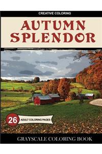 Autumn Splendor Grayscale Coloring Book