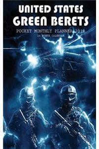 United States Green Beret Pocket Monthly Planner 2018