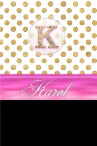 Karol: Personalized Lined Journal Diary Notebook 150 Pages, 6 X 9 (15.24 X 22.86 CM), Durable Soft Cover