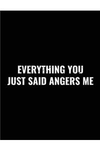 Everything You Just Said Angers Me