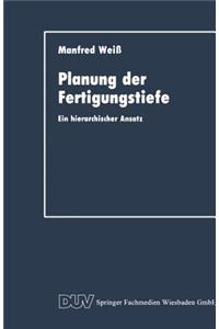 Planung Der Fertigungstiefe