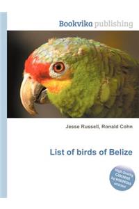 List of Birds of Belize