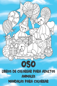 Libros de colorear para adultos - Mandalas para colorear - Animales - Oso