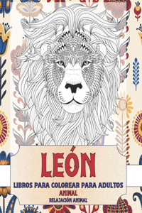 Libros para colorear para adultos - Relajación Animal - Animal - León