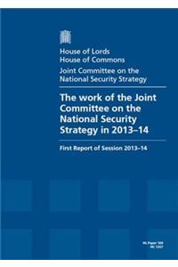 The work of the Joint Committee on the National Security Strategy in 2013-4