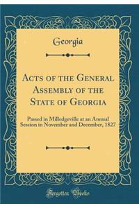 Acts of the General Assembly of the State of Georgia
