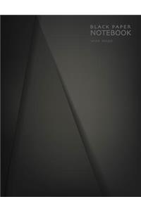 Black Paper Notebook Wide Ruled