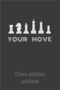 Your Move Chess notation notebook