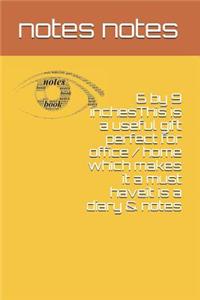 6 by 9 inchesThis is a useful gift perfect for office / home which makes it a must haveit is a diary & notes