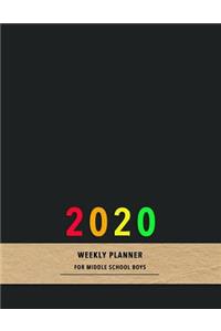 2020 weekly planner for middle school boys