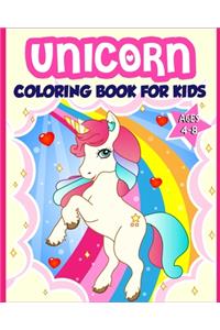 Unicorn Coloring Book for Kids Ages 4-8