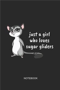 Just a Girl Who Loves Sugar Gliders Notebook