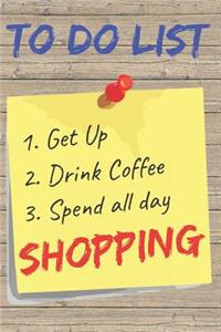To Do List Shopping Blank Lined Journal Notebook