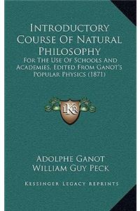 Introductory Course of Natural Philosophy