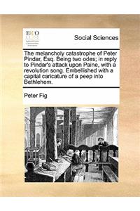 The melancholy catastrophe of Peter Pindar, Esq. Being two odes; in reply to Pindar's attack upon Paine, with a revolution song. Embellished with a capital caricature of a peep into Bethlehem.