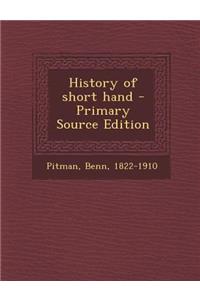 History of Short Hand