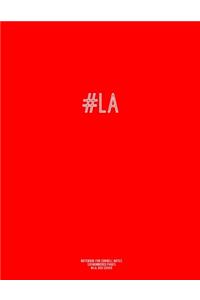 Notebook for Cornell Notes, 120 Numbered Pages, #LA, Red Cover