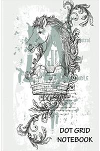 Dot Grid Notebook- Horse Art Design: 120 Dot Grid Pages, 5.5 X 8.5 Inches