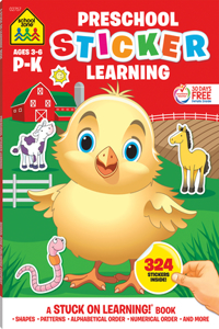 School Zone Preschool Stickers Workbook