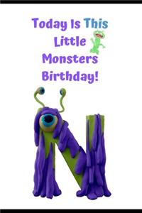 Today Is This Little Monsters Birthday