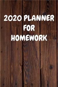 2020 Planner for Homework