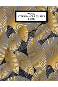 Work Attendance Register Book