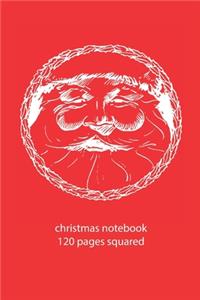 christmas notebook 120 pages squared