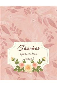 Teacher appreciation journal