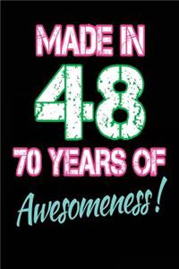 Made in 48 70 Years of Awesomeness