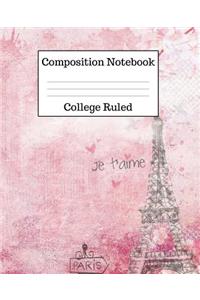 Composition Notebook College Ruled