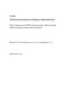 Three-Dimensional Ctoa and Constraint Effects During Stable Tearing in a Thin-Sheet Material