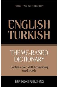 Theme-based dictionary British English-Turkish - 7000 words