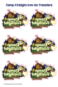 Vacation Bible School (Vbs) 2024 Camp Firelight LOGO Iron-On Transfers (Pkg of 12)