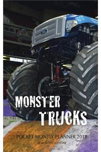 Monster Trucks Pocket Monthly Planner 2018