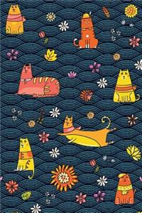 Journal Notebook For Cat Lovers Cute Cats Pattern 3
