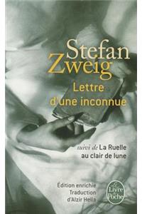 Lettre d'une inconnue. Suivi de La ruelle au clair de lune