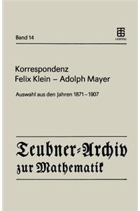 Korrespondenz Felix Klein -- Adolph Mayer