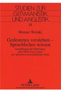 Gedeutetes Verstehen - Sprachliches Wissen