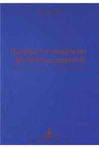 Handbuch europaeischer Beschaeftigungspolitik