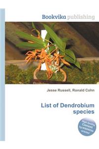 List of Dendrobium Species