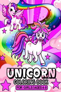 Unicorn Coloring Book For Girls Ages 4-8