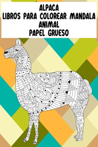 Libros para colorear Mandala - Papel grueso - Animal - Alpaca