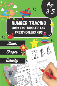 Number tracing Book For Toddlers And Preschoolers Kids Age 3-5